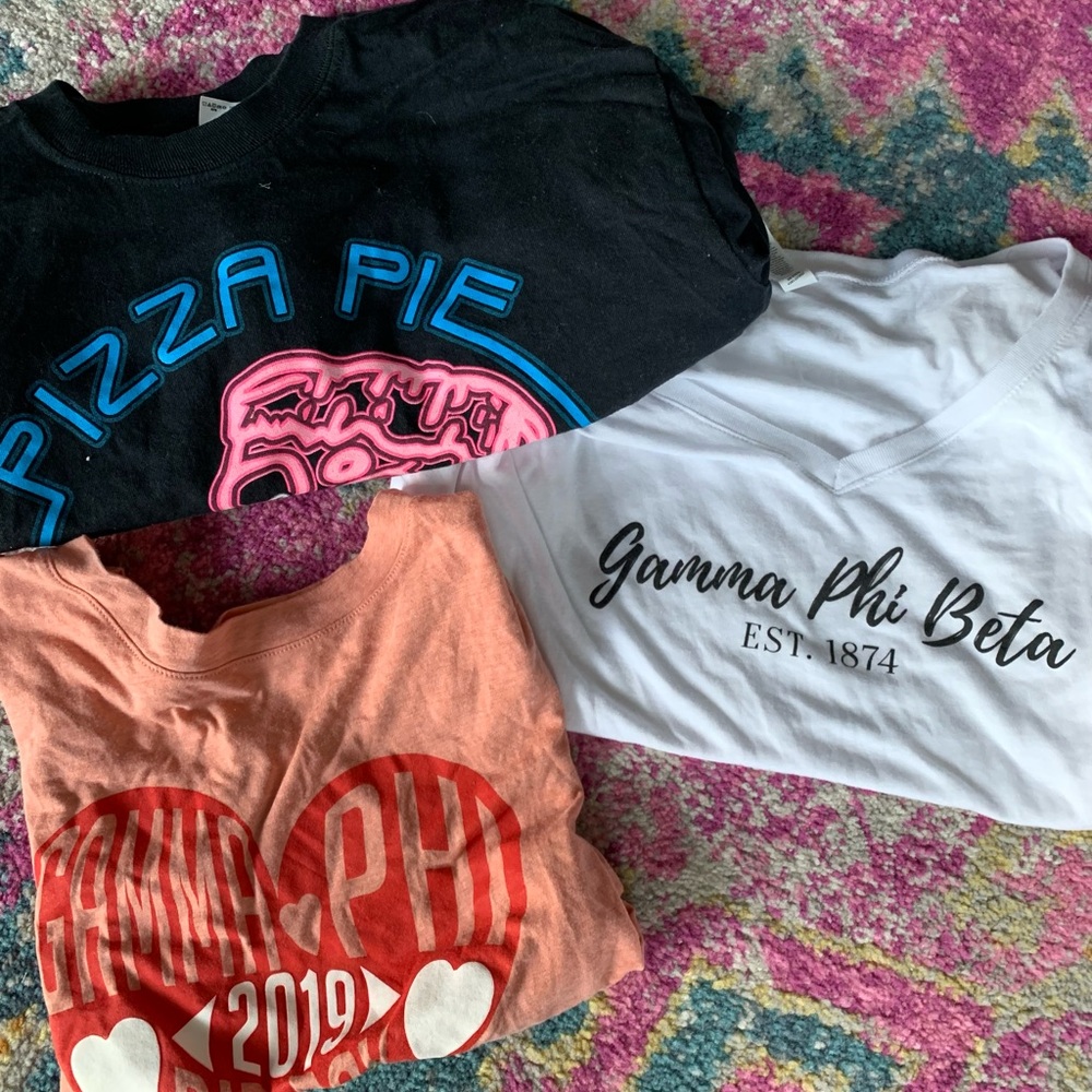 3 PACK Gamma Phi Beta Shirts